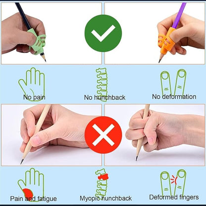 JustBlanks 60 Pcs Pencil Grips for Kids Handwriting Pencil Holder for Kids Posture Correction Writing Training for Toddlers Silicone Pencil Grip Bulk