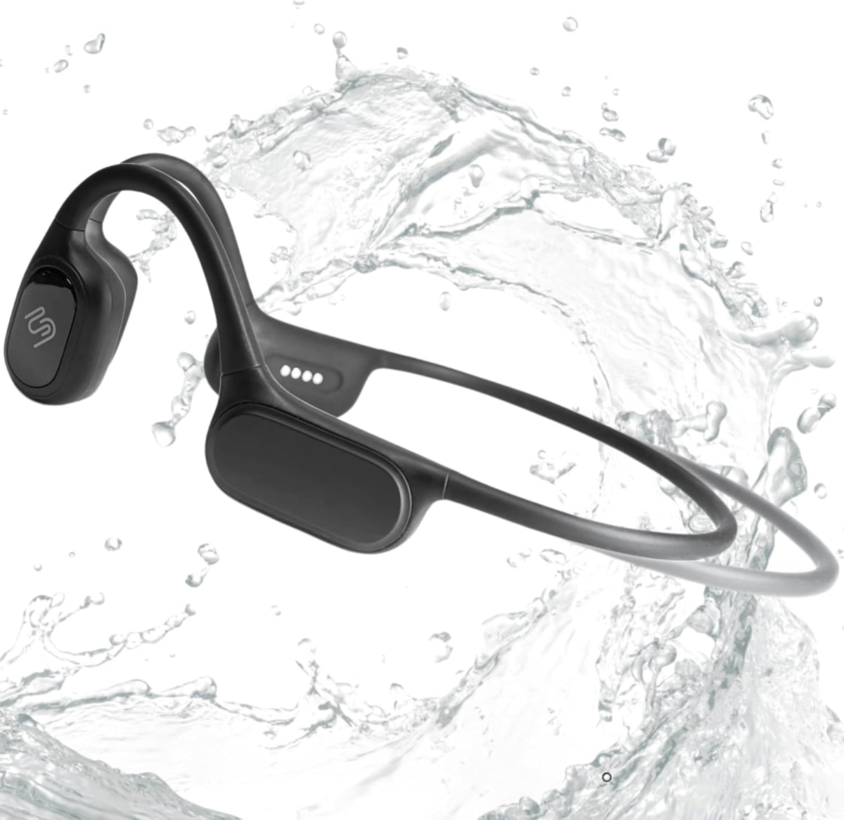 Versa Mini Open-Ear Swimming Headphones Bluetooth Bone Conduction Headphones, 32GB MP3 Player, IP68 Waterproof, Secure Fit for Workouts, Running, Swimming, Cycling, Gym, Built-in Microphone