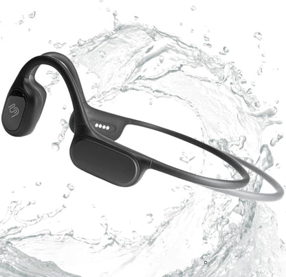 Versa Mini Open-Ear Swimming Headphones Bluetooth Bone Conduction Headphones, 32GB MP3 Player, IP68 Waterproof, Secure Fit for Workouts, Running, Swimming, Cycling, Gym, Built-in Microphone