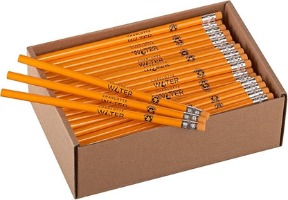 Pencil Guy Promotional Personalized Pencils, Yellow, 144 Box