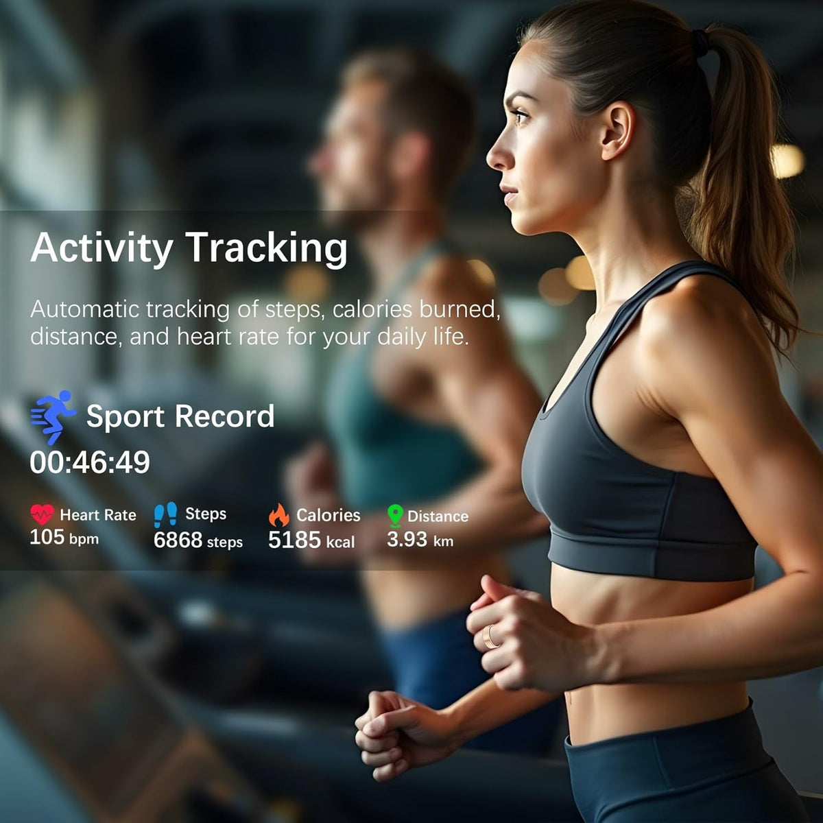 Ring Health Tracker for Women Men, Fit Ring with Heart Rate, Blood Oxygen, Sleep Monitor, Calories, Step Counter, IP68 Waterproof Smart Ring for iPhone & Android, No Subscription Fee (Rose Gold, 10#)