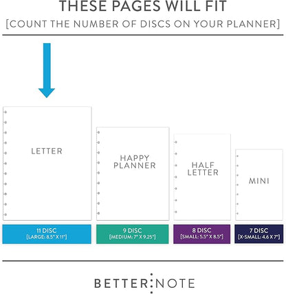 BetterNote COVER 11-Disc Planner Lightweight Durable LARGE Kaleidoscope