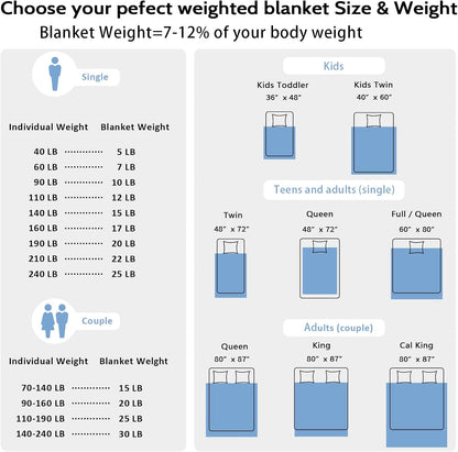 L'AGRATY Weighted Blanket for Adult - 60"x80" 15lbs Minky Dots Heavy Blanket with Glass Beads: Soft Breathable for All-Season Summer Fall Winter Thick Comfort for Sleeping