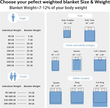 L'AGRATY Weighted Blanket for Adult - 60"x80" 15lbs Minky Dots Heavy Blanket with Glass Beads: Soft Breathable for All-Season Summer Fall Winter Thick Comfort for Sleeping