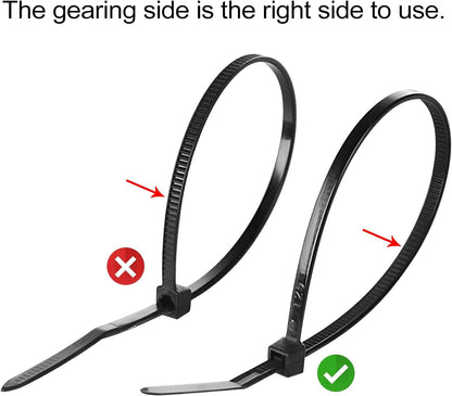 200pcs 3/4" 3M Back-Glue Self Adhesive Black Strong Cable Zip Tie Mounts with 8" Ties, Screws, UV Protection Outdoor Sticky Wire Fasteners Cable Clips Management Anchors Organizer Holders Squares