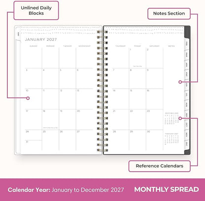 Blue Sky 2027 Weekly & Monthly Planner Calendar, 5"x8", Midnight Garden
