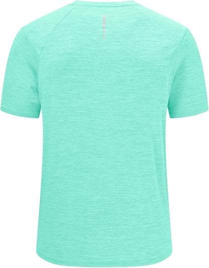 BGOWATU Men's Quick Dry Workout Athletic Shirts Lightweight Tennis Shirts for Men Running Gym Tops