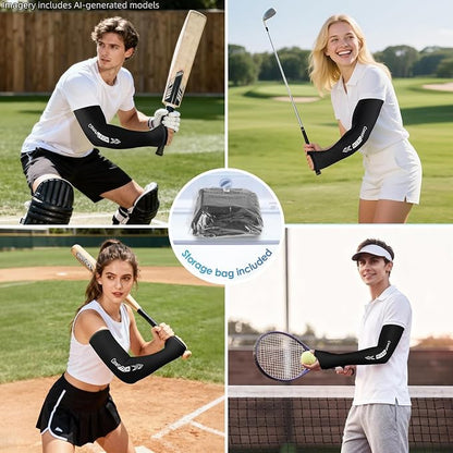 ComfiTECH Full Arm Wrist Ice Pack Wrap, Tennis Cold Sleeve, Medium | Flexible Extended Elbow Ice Sleeve for Pitchers, Golfers Players, Reusable Cold Brace for Muscle Comfort, Throwing Recovery