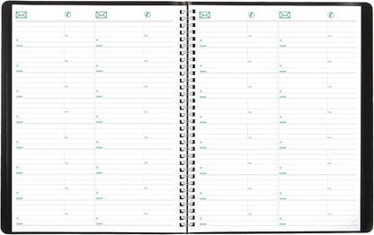Brownline® 2027 EcoLogix® Monthly Planner, 14 Months, December 2026 to January 2028, Twin-Wire Binding, 11" x 8.5", Black (CB435W.BLK)