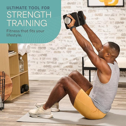 LifePro Adjustable Dumbbells, Single or 2pcs, Up to 55 lbs & 3-in1 option | Quick-change weight system with included rack — available in options from 2.5 to 55 lbs for every fitness level