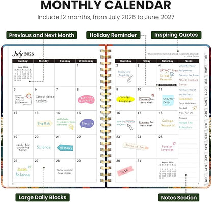 ZOTIA Planner 2026-2027 Weekly & Monthly Calendar Planner Jul 2026-Jun 2027