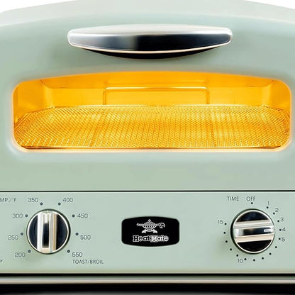 Graphite Heating Technology Pop-Up Toaster w/7 Heat Settings, 3 Toasting Functions & Unique Bagel Mode, Olive Green