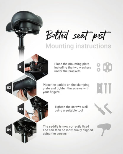 PAJ GPS Bike seat Without Holder - Cloud Comfort Technology - Suitable in Conjunction with The Easy Finder 4G (not Included) as a GPS Tracker for Bicycles, e-Bikes, MTBs, Bicycle Saddle etc.