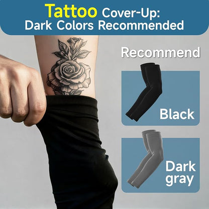 Cooling Arm Sleeves for Men & Women - UV Protection,Quick-Drying Compression Sleeves,Tattoo Cover Sleeves for Arms