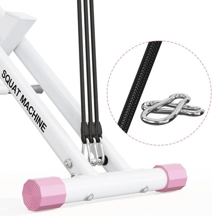 SogesPower Squat Machine for Home Gym, Squat Rowing Machine with Adjustable Resistance and Optional Full Motion, Squat Assist Trainer for Glutes & Legs Workout, Up to 330lbs