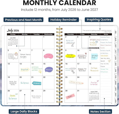 ZOTIA Planner 2026-2027 Weekly & Monthly Calendar Planner Jul 2026-Jun 2027