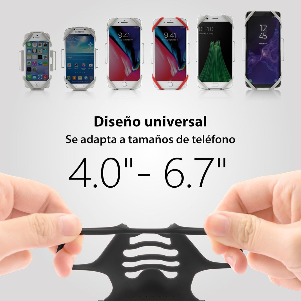 BONE Run Tie, Running Cell Phone Holder, Skin-Friendly & Washable Silicone Sport Armband, Universal Workout Phone Carrier Compatible with Most Smartphone (Luminous - Size L/Arm Size 9.8-15.7")