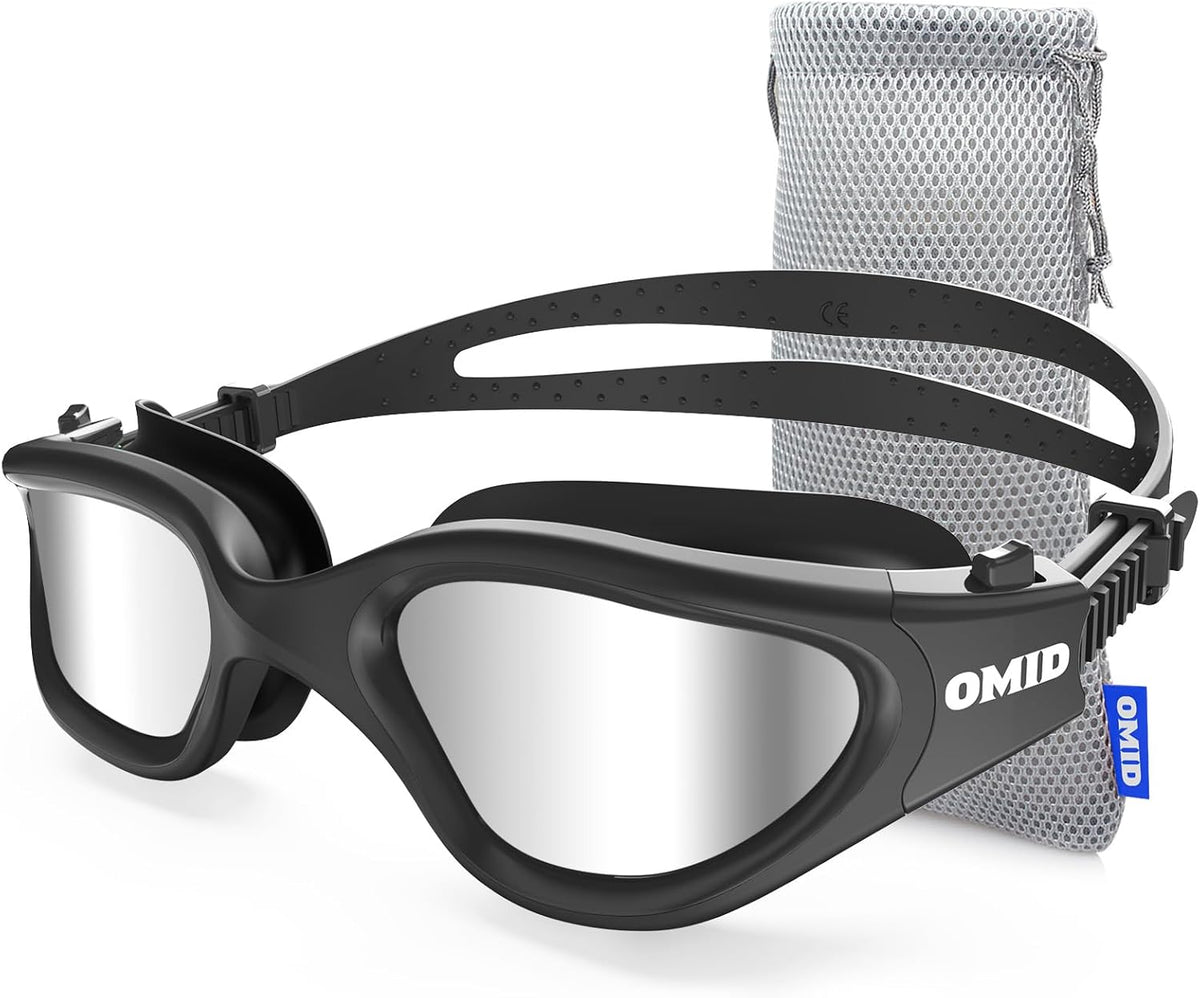 OMID Swim Goggles, P2 Polarized Swimming Goggles for Men Anti-fog Goggles Swimming for Adult Women