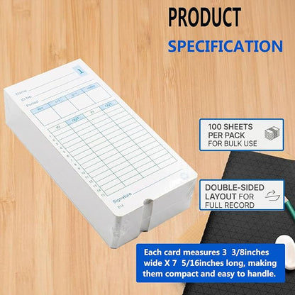 (300pack) E14（E14-100） Time Cards for Lathem Model 400E Time Clock