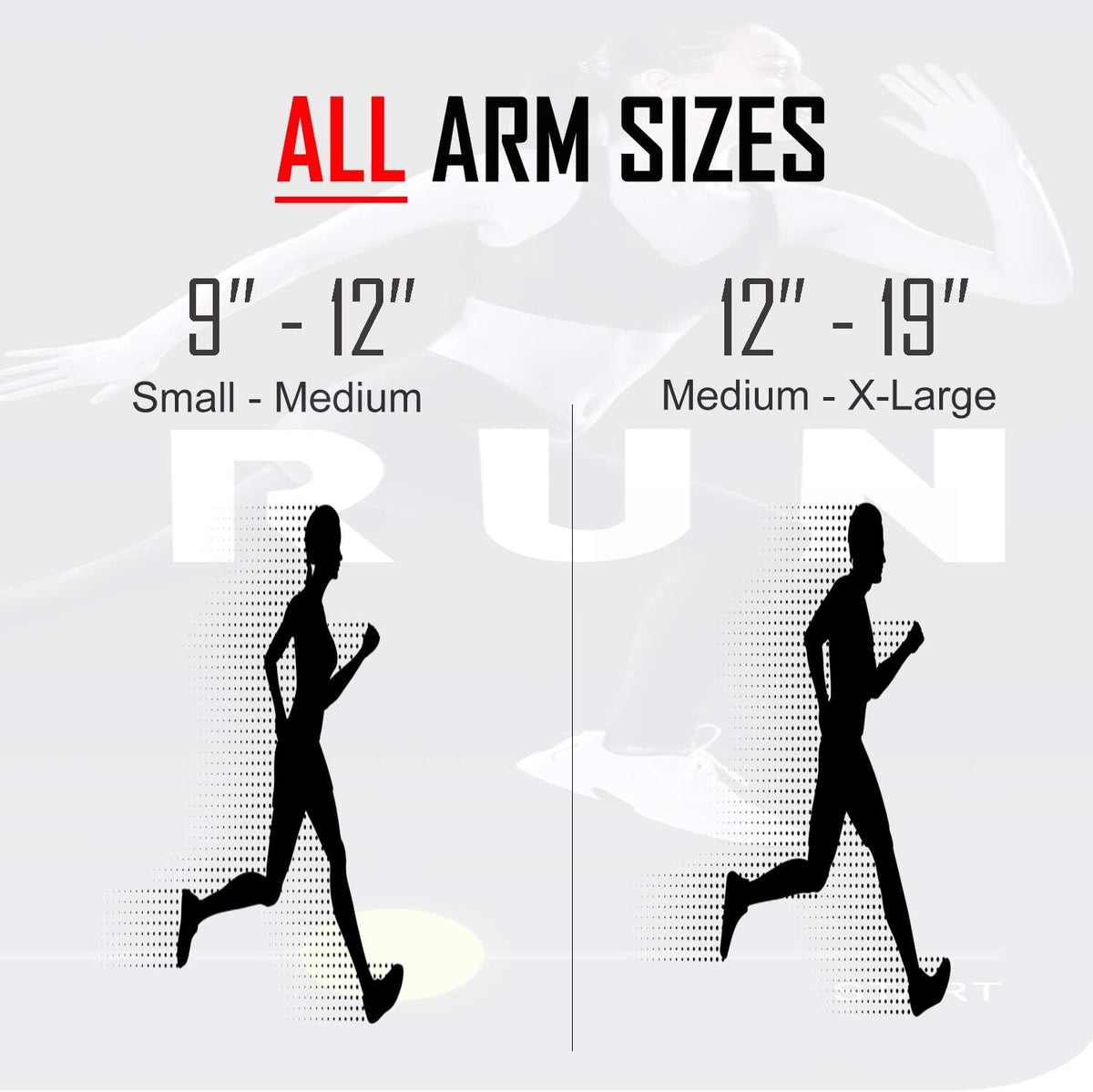 RevereSport Waterproof Running Armband for Phone with Case On (Otterbox, Lifeproof). Sports Phone Holder Compatible iPhone 17/16/15/14/13/12/11/SE Samsung S25/S24/S23/S22/S21/S20 (Medium)