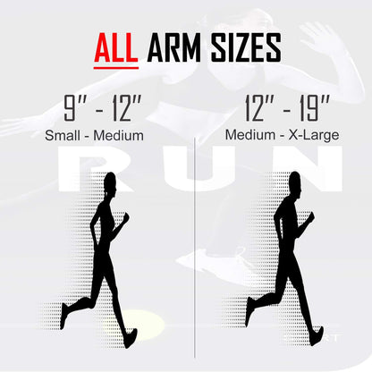 RevereSport Waterproof Running Armband for Phone with Case On (Otterbox, Lifeproof). Sports Phone Holder Compatible iPhone 17/16/15/14/13/12/11/SE Samsung S25/S24/S23/S22/S21/S20 (Medium)