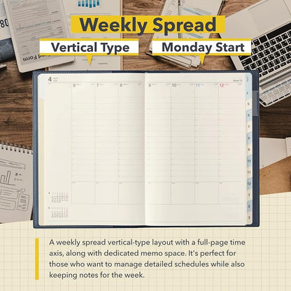 NOLTY Access A5-3 Weekly Planner 2026, April Start, Japanese Edition, Pink, 2026-9688
