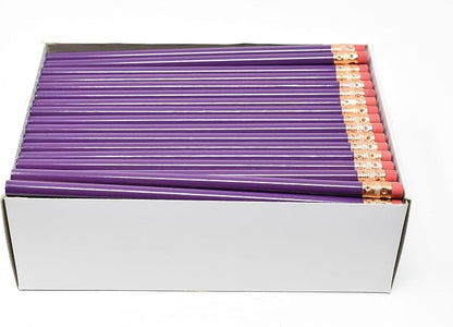 Pencil Guy Blank Round Pencils, Purple, 144 to a box