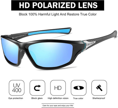 FAGUMA Sports Polarized Sunglasses For Men Cycling Driving Fishing UV400 Protection