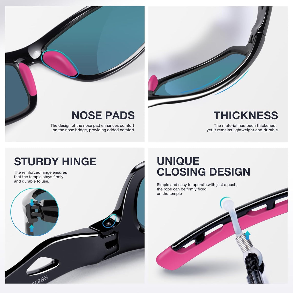 RIVBOS Sunglasses for Men Women Polarized UV Protection Sports Fishing Driving Shades Cycling RB833