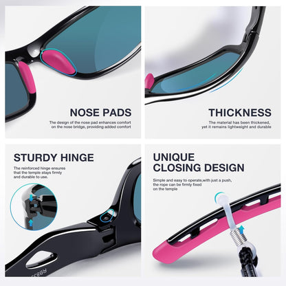 RIVBOS Sunglasses for Men Women Polarized UV Protection Sports Fishing Driving Shades Cycling RB833