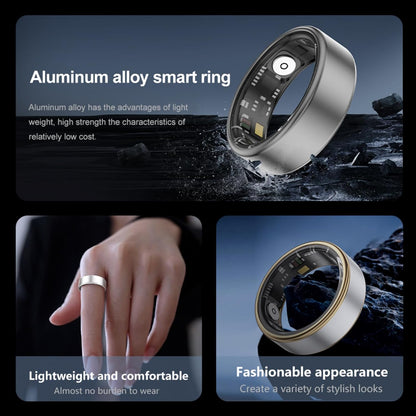 Smart Ring Health Fitness Tracker, Size First with Sizing Kit, Activity & Sleep Tracker/Stress/Heart Rate Monitor, Waterproof Smart Ring for Men/Women, No App Subscription (Black, 11)