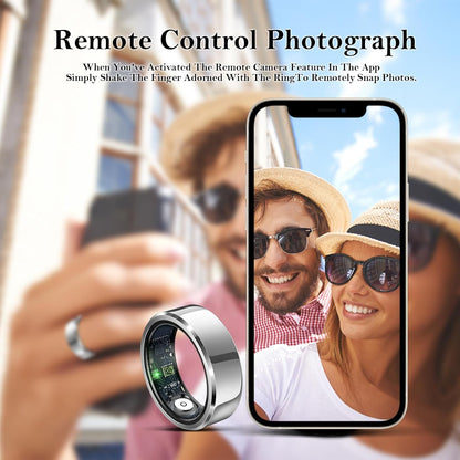 Smart Ring for Women Men-Wearable Fitness Tracker with Sleep Tracking Heart Rate Blood Oxygen Healthy Monitor Ring Activity Monitoring Steps Calories for Adult