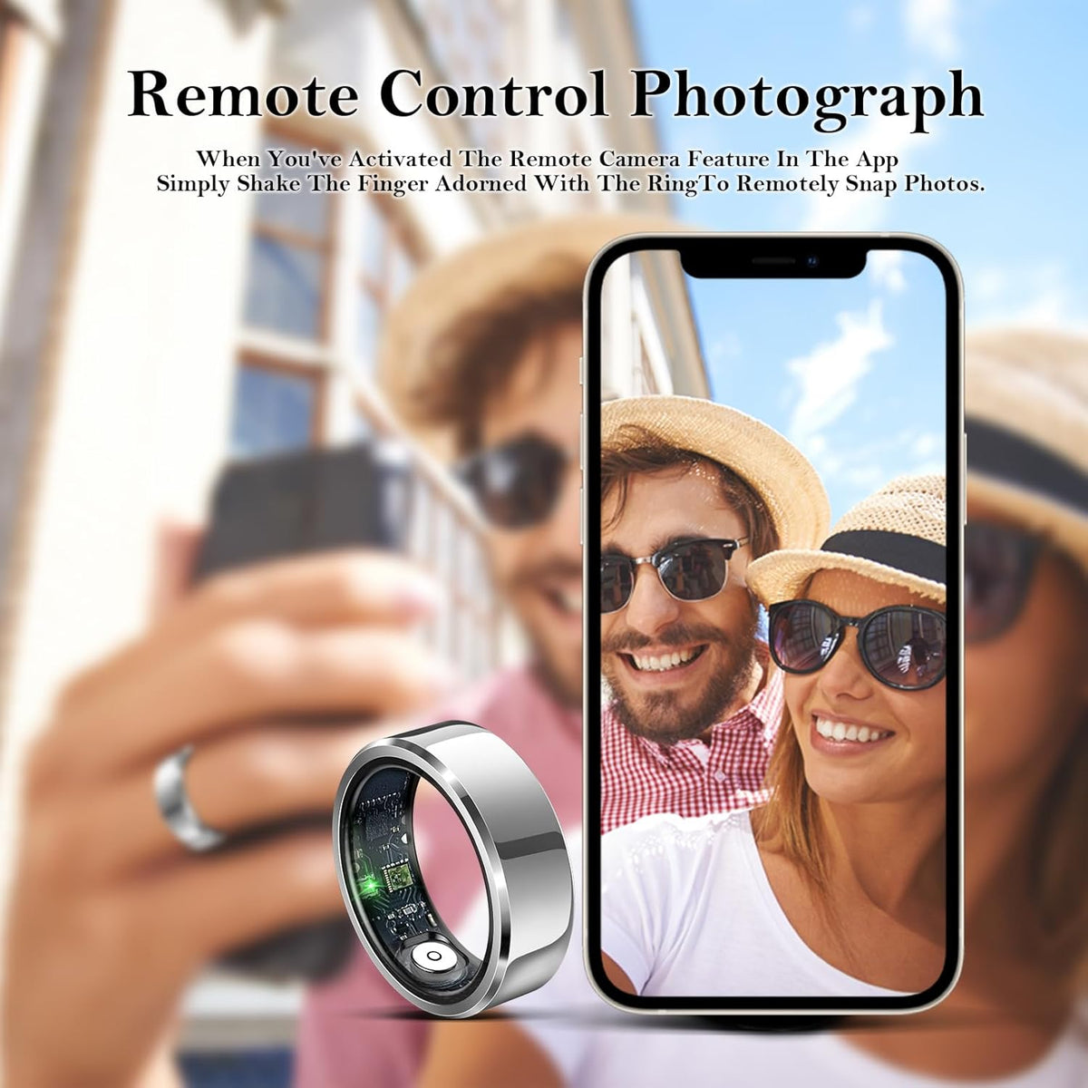 Smart Ring for Women Men-Wearable Fitness Tracker with Sleep Tracking Heart Rate Healthy Monitor Ring Activity Monitoring Steps Calories