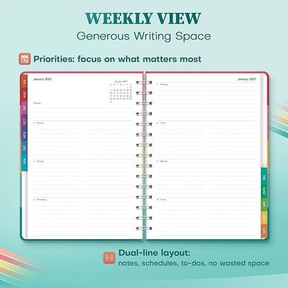 Planner 2026-2027 Weekly & Monthly Academic Planner, 6" x 8.3"