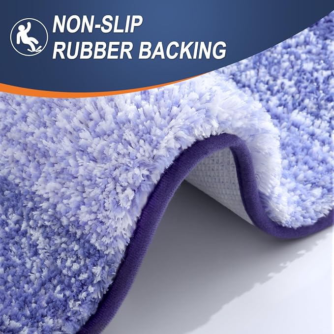OLANLY Bathroom Rugs Mat 30x20, Extra Soft Absorbent Microfiber Bath Rugs, Rubber Backing, Quick Dry, Machine Washable Bath Mats for Bathroom Floor, Tub and Shower, Home Decor Accessories, Blue-Violet