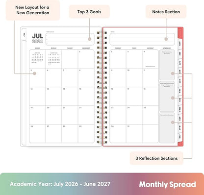 Blue Sky Gen Z 2026-2027 Weekly & Monthly Academic Planner, 5"x8", Gladys