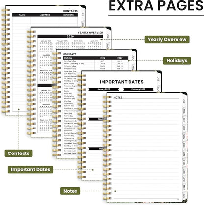 Planner 2026-2027, Academic Year Monthly & Weekly Planner Caledndar, July 2026 - June 2027, Hardcover Large Planning Agenda Book with Tabs for School Office Supplies, 8.5" x 11" - Wildwood Fox