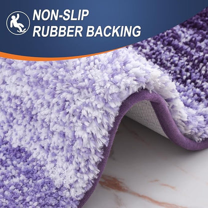 OLANLY Large Bathroom Rugs Mat 50x30, Extra Soft Absorbent Microfiber Bath Rugs, Rubber Backing, Quick Dry, Machine Washable Bath Mat for Bathroom Floor, Tub and Shower, Home Decor Accessories, Violet