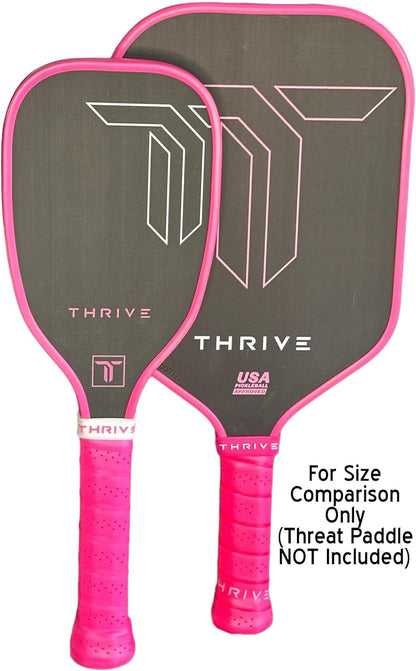 Thrive Pickleball Training Paddle Kit - Includes Trainer Paddle, 3 Fast Hands Mini Pickleballs & Paddle Eraser - T-700 Carbon Fiber, Extra Long Handle, 16mm Core