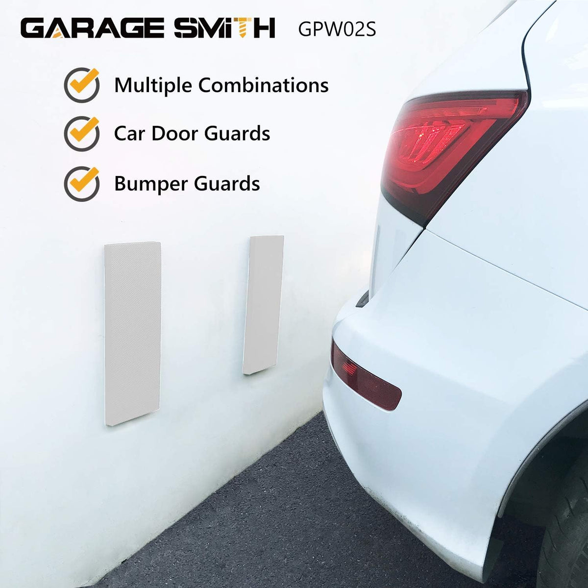 AMPULLA Garage Wall Protector Car Door Protectors, Designed in Germany (4-Pack White)