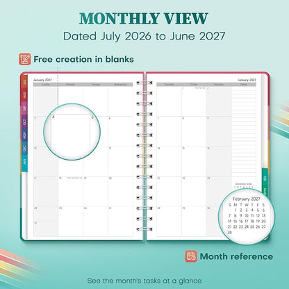 Planner 2026-2027 Weekly & Monthly Academic Planner, 6" x 8.3"