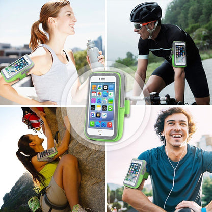Multifunctional Outdoor Sports Armband Sweatproof Running Armbag Casual Arm Package Bag Gym Fitness Cell Phone Bag Key Holder for iPhone 16 15 14 13 Max Pro Plus Samsung Galaxy Note S24 S23 Edge, Pink