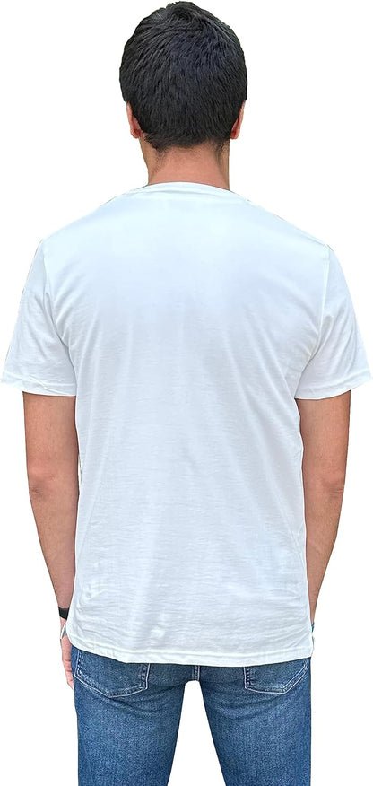 Men's Short Sleeve Crewneck T-Shirt 100% Cotton - Classic Colors - Breathable Mesh Fabric - Ideal for Sports & Everyday Wear