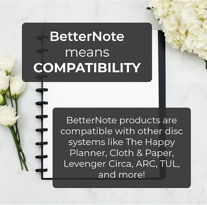 BetterNote COVER 11-Disc Planner Lightweight Durable LARGE (Not) Marble