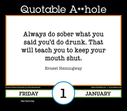 The Quotable A*Hole 2027 Daily Desk Calendar: Boxed Page-a-Day Humor Calendar with Day-to-Day Bitter Barbs, Cutting Comments & Caustic Comebacks