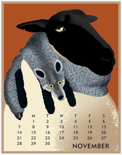 Linnea Design 2027 Desktop Calendar and Frame Set 5 x 7" Artwork by Johanna Riley and Linnea Riley