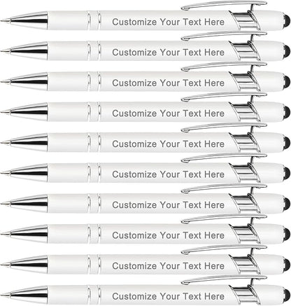 Qingxily Custom Pens Bulk - Up to 300 Personalized Stylus Ballpoint Pens With Free Engraving - Customized With Your Name, Text, Message for Business, Graduation, Anniversaries - Colorful 96 Pcs