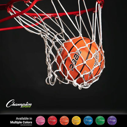 Champion Sports Rubber Basketballs – Durable Indoor & Outdoor Training & Recreational Game Balls, Multiple Sizes & Colors