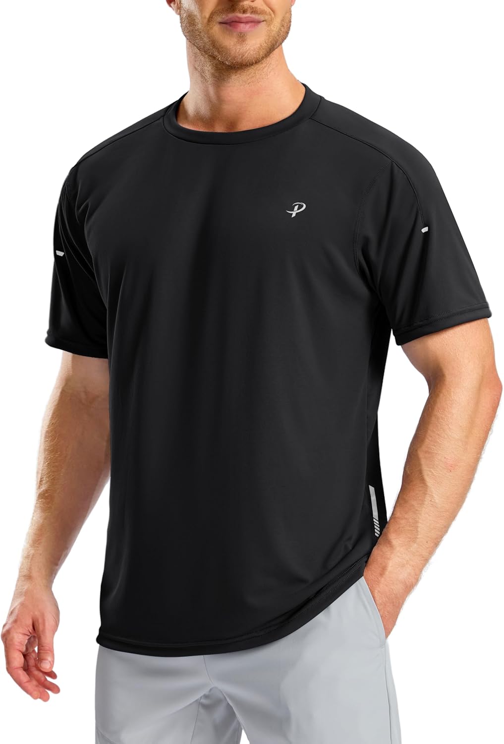 Pudolla Men's Workout Running T-Shirts Lightweight Quick Dry Athletic Gym Shirts for Men Short Sleeve Sport Tee Tops