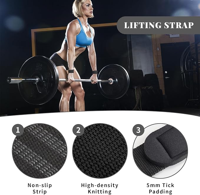 Barbell Pad Set,10 Pcs Barbell Pads for Hip Thrust Squat & Lunges Support,with 2 Workout Ankle Straps, 2 Gym Straps Weight Lifting, 2 Gym Gloves, Resistance Band, Olympic Bar Pad,Carry Bag